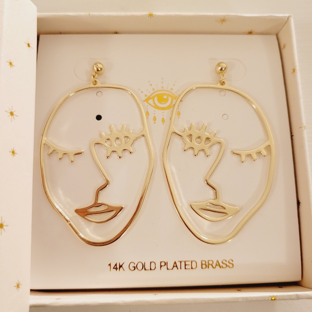 Fun Eye Candy LA 14k Gold Over Brass Earrings